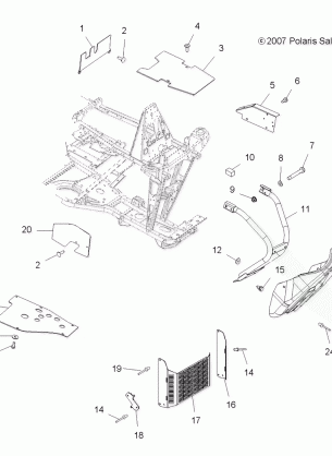 CHASSIS FRONT BUMPER - A09BG50FA (49ATVBUMPER09SCRAM)