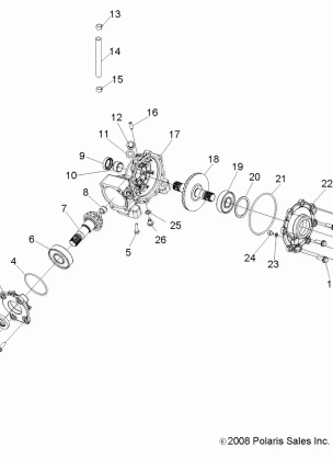 DRIVE TRAIN FRONT GEARCASE - A09BG50FA (49ATVGEARCASE09SCRAM)