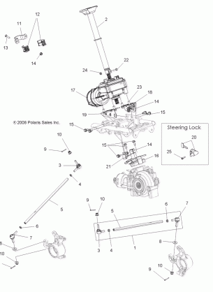 STEERING STEERING POST ASM. - A09ZX85FS / CFS (49ATVSTEERING09SPEPS850I)