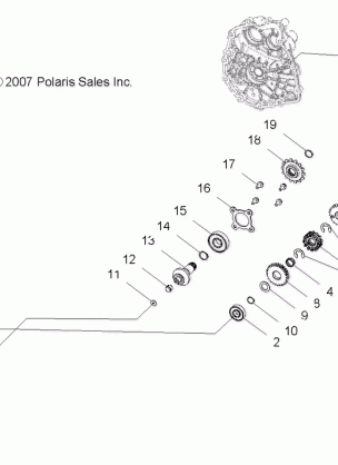 DRIVE TRAIN MAIN GEARCASE INTERNALS - A09BG50FA (49ATVTRANSINTL08SCRAM)