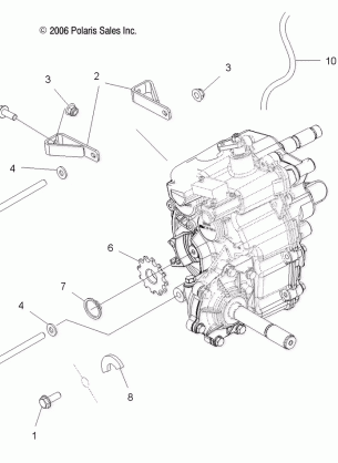 DRIVE TRAIN MAIN GEARCASE MOUNTING - A09BG50FA (49ATVGEARCASEMTGSCRAM)