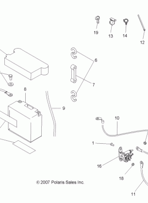 ELECTRICAL BATTERY - A09BG50FA (49ATVBATTERY08SCRAM)