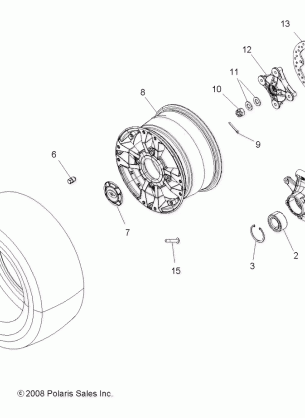 WHEELS REAR and HUB - A09ZX85FS / CFS (49ATVWHEELREAR09SPXP850I)