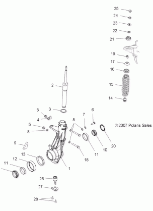 SUSPENSION FRONT STRUT - A09BG50FA (49ATVSTRUT08SCRAM)