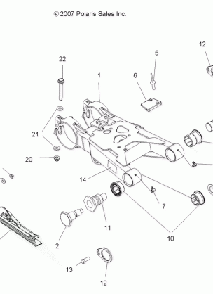 SUSPENSION SWING ARM - A09BG50FA (49ATVSWINGARM08SCRAM)