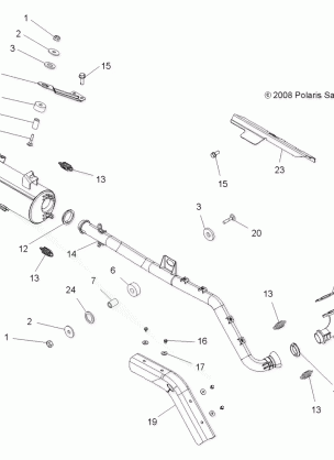 ENGINE EXHAUST - A09DN50AB / AZ (49ATVEXHAUST09SPTRG500)