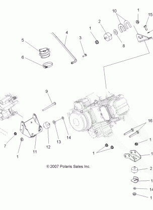 ENGINE MOUNTING - A09DN50AB / AZ (49ATVENGINEMTG09SPTRG500)