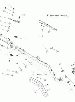 ENGINE EXHAUST - A09DN50EA (49ATVEXHAUST09SP500TRGQD)