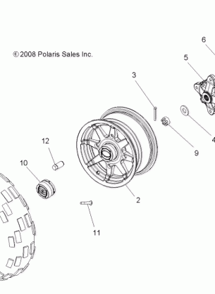 WHEELS FRONT - A09DN50AB / AZ (49ATVWHEELFRT09SPTRG500)