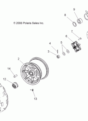 WHEELS REAR - A09DN50AB / AZ (49ATVWHEELREAR09SPTRG500)