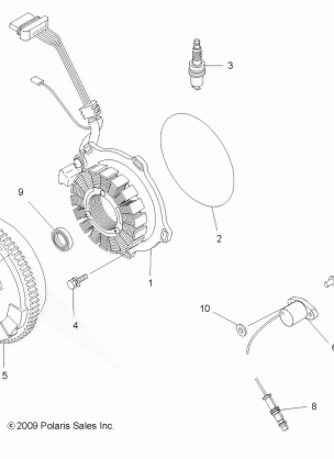 ELECTRICAL IGNITION SYSTEM - A09DN50AB / AZ (49ATVMAGNETO09SP500TRG)