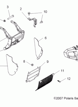 BODY FRONT BUMPER and MOUNTING - A09DN50EA (49ATVBUMPER08SPTRG500QD)