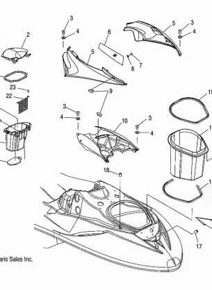 SHROUD and STORAGE - W045303CA / IA (4990539053A04)