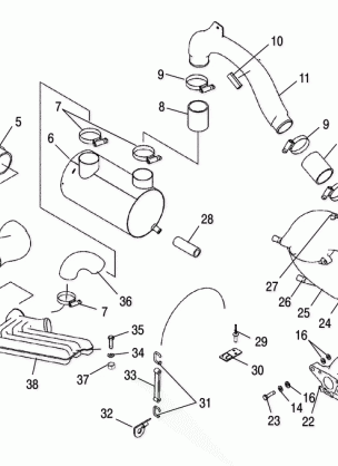 EXHAUST SYSTEM - W045303CA / IA (4990539053B06)