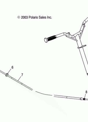 STEERING CABLE - W045303CA / IA (4990539053A12)