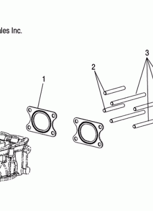 EXHAUST GASKETS and HARDWARE - W045304CA / IA / CB / IB / CC / IC (4990559055C10)