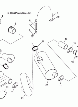 EXHAUST SYSTEM - W045304CA / IA / CB / IB / CC / IC (4990559055B03)