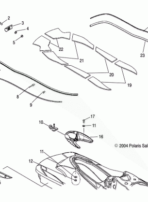 HULL and BODY - W045304CA / IA / CB / IB / CC / IC (4990559055A05)