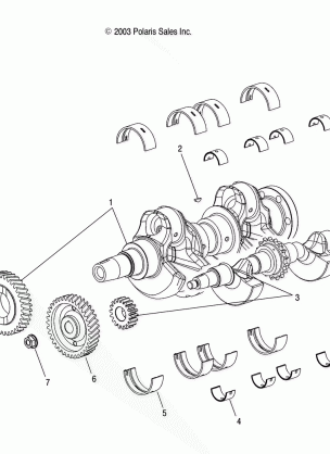 CRANKSHAFT and BALANCE SHAFT - W045305CA / IA / CB / IB / IE / CC / IC / CD / ID / IF (4990579057B12)