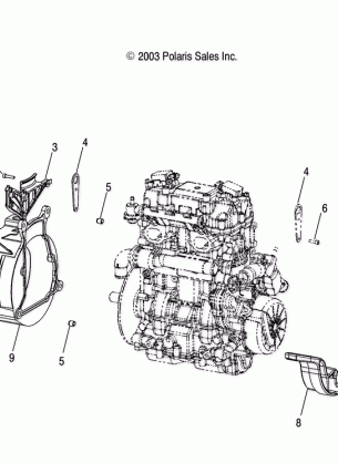 ENGINE BEDPLATE - W045305CA / IA / CB / IB / IE / CC / IC / CD / ID / IF (4990579057D02)