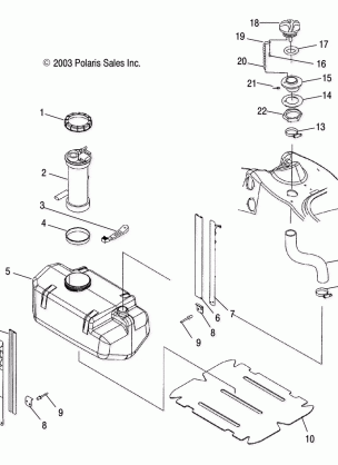 FUEL TANK - W045305CA / IA / CB / IB / IE / CC / IC / CD / ID / IF (4990579057A08)