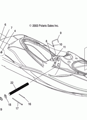 HULL and BODY - W045305CA / IA / CB / IB / IE / CC / IC / CD / ID / IF (4990579057A06)