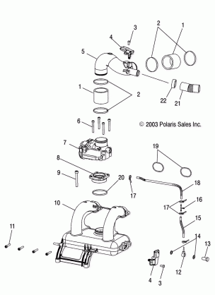 INTAKE and THROTTLE BODY - W045305CA / IA / CB / IB / IE / CC / IC / CD / ID / IF (4990579057D04)