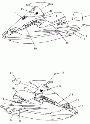 DECALS SL 650 B954058 (4930483048A007)