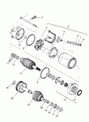 STARTING MOTOR ASSEMBLY SL 650 B954058 (4930483048C005)