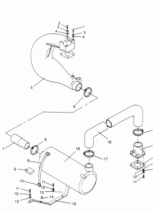 EXHAUST SYSTEM  SL 650 B954058 (4930483048B004)