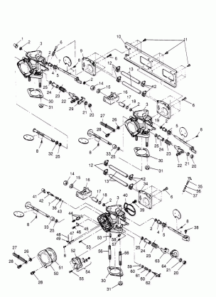 CARBURETOR ASSEMBLY  SL 750 B954070 (4930523052C002)