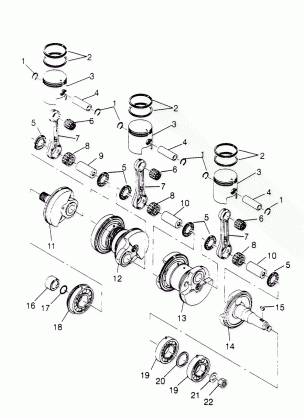 CRANKSHAFT & PISTON  SLT 750 B954170 (4930563056C002)