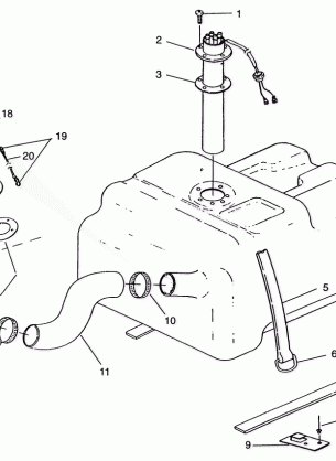 FUEL TANK w / COMBINATION FUEL PICK-UP   and SENDER  SLT 750 B954170 (4930563056A010)