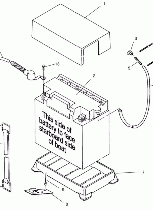 BATTERY BOX SLT 750 B954170 (4930563056B006)