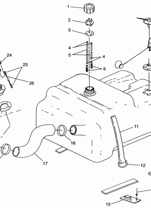 FUEL TANK w / SEPARATE FUEL SENDER   and PICK-UP  SLT 750 B954170 (4930563056A009)