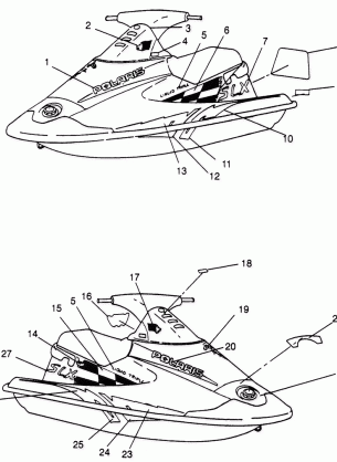 DECALS  SLX 780 B954287 (4933953395A007)