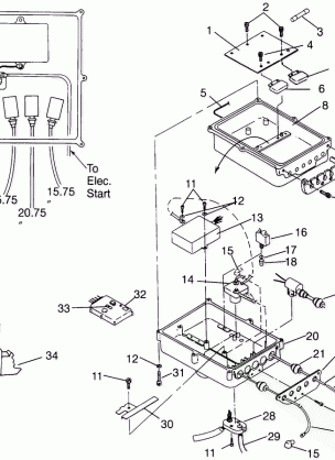 ELECTRICAL BOX SLX 780 B954287 (4933953395B011)