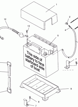 BATTERY BOX SLX 780 B954287 (4933953395B006)