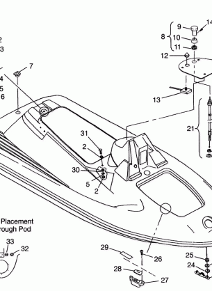 HULL and BODY SLX 780 B954287 (4933953395A006)