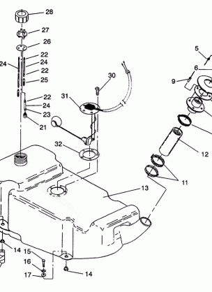 FUEL TANK SL 650 B944058 (4926992699005A)