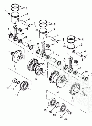 CRANKSHAFT & PISTON SL 750 B944070 (4927012701025A)