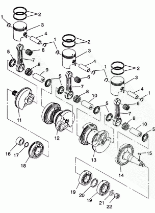 CRANKSHAFT & PISTON SLT 750 B944170 (4925942594025A)