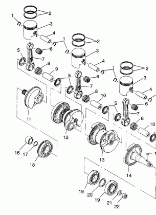 CRANKSHAFT & PISTON SL 650  /  B934058 (4924732473023A)