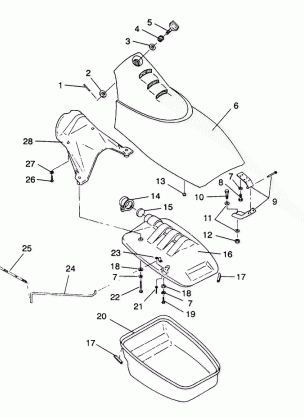 FRONT STORAGE COMPARTMENT SL 650  /  B934058 (4924732473004A)