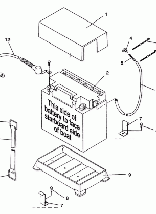 BATTERY BOX SL 650  /  B934058 (4924732473015A)