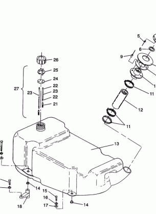 FUEL TANK SL 650  /  B934058 (4924732473005A)