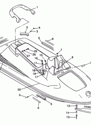 HULL and BODY ASSEMBLY SL 650  /  B934058 (4924732473001A)