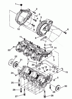 CRANKCASE ASSEMBLY SL 650  /  B934058 (4924732473021A)