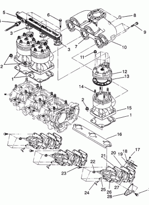 CYLINDER and MANIFOLD SL 750  /  B934070 (4924752475023A)