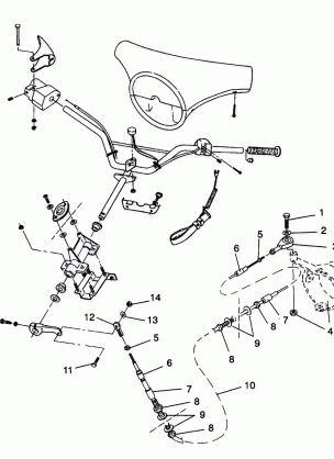 STEERING ASSEMBLY SL 750  /  B934070 (4924752475010A)